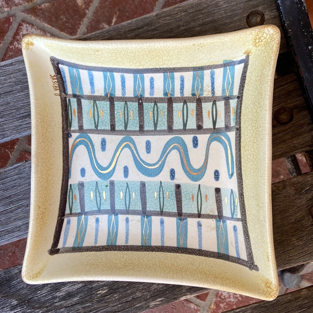 Sascha Brastoff vintage mid century plate